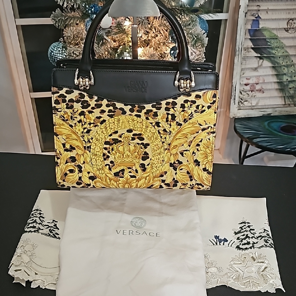 Versace Leapord Sunburst  Bag With Dustbag EXCELLENT CONDITION